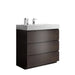 Alice 36' Walnut Bathroom Vanity with Large Storage and One-Piece White Sink Basin, Rosewood Finish Default -DTYStore