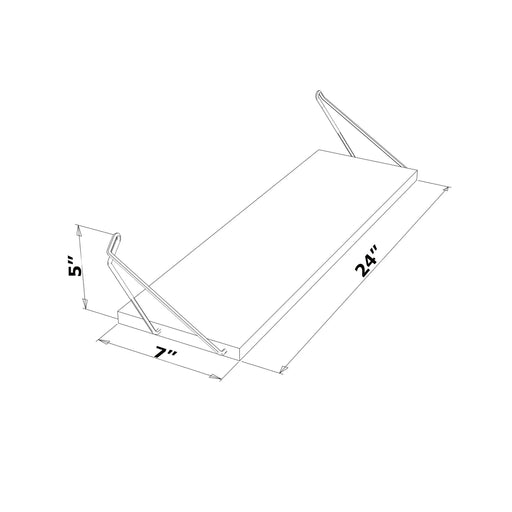 Altai Floating Wall Decor Wall Mounted Rustic Decorative Hanging Metal Bracket Triple Shelfs for Books, Walnut/Yellow Default -DTYStore