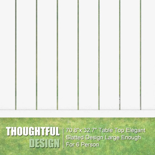 Aluminum Patio Extendable Dining Table 35'- 71', Adjustable Indoor Outdoor Patio Dining Table with E-Coating for 4-6 Person Garden Lawn Porch Bistro Furniture, Elegant Ivory White Default -DTYStore