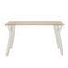 Alwynn Contemporary Rectangular Dining Table, White and Natural Wood Default -DTYStore
