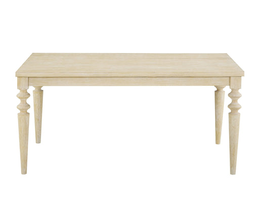 Amonia Urban Style Wired White Finish Wood Turned-Leg Dining Table Default -DTYStore