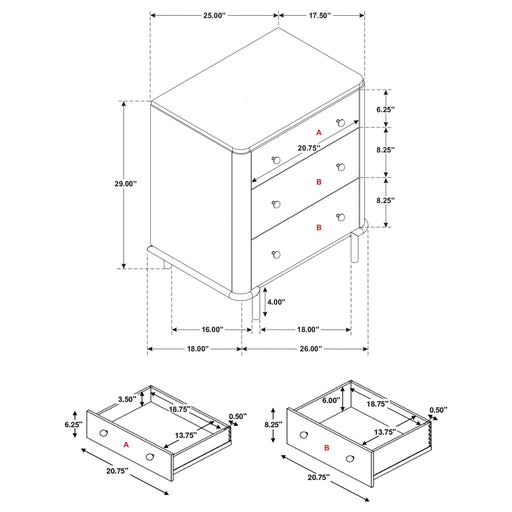 Anser Black and Grey 4-piece Queen Bedroom Set Default -DTYStore