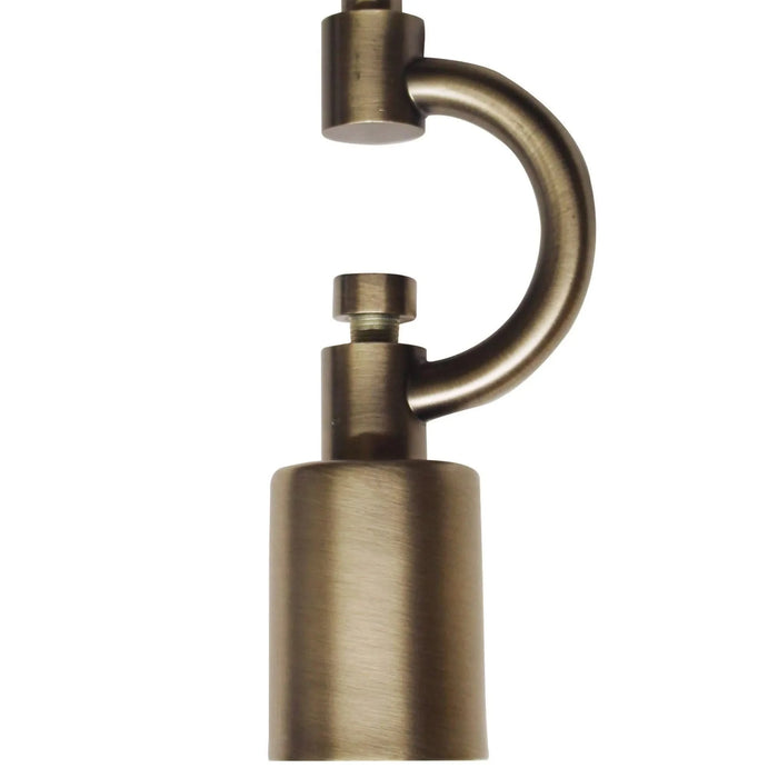 Antique Brass Color Pendant Light Fixture for 1 Lights, Vintage Ceiling Hanging Light Fixture with Fabric Cord for Home Lightning Default -DTYStore