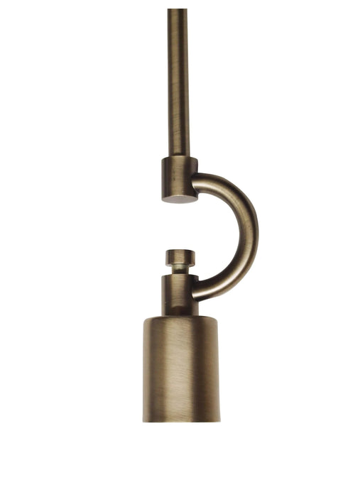 Antique Brass Color Pendant Light Fixture for 1 Lights, Vintage Ceiling Hanging Light Fixture with Fabric Cord for Home Lightning Default -DTYStore