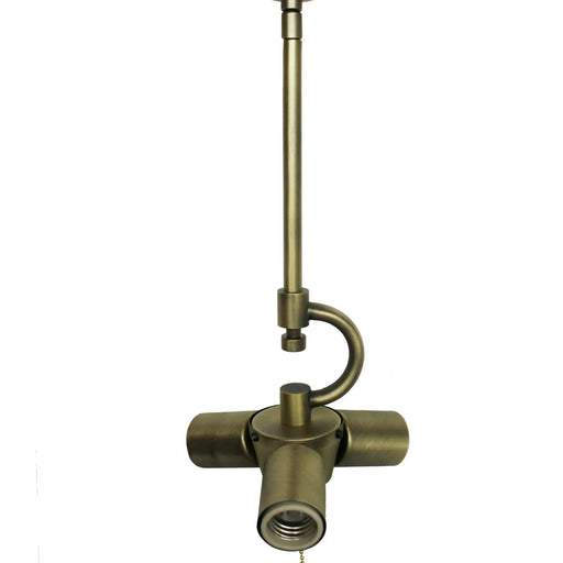 Antique Brass Color Pendant Light Fixture for 3 Lights, Vintage Ceiling Hanging Light Fixture with Fabric Cord for Home Lightning Default -DTYStore