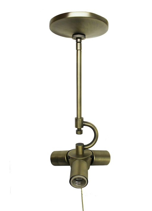 Antique Brass Color Pendant Light Fixture for 3 Lights, Vintage Ceiling Hanging Light Fixture with Fabric Cord for Home Lightning Default -DTYStore