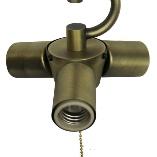 Antique Brass Color Pendant Light Fixture for 3 Lights, Vintage Ceiling Hanging Light Fixture with Fabric Cord for Home Lightning Default -DTYStore