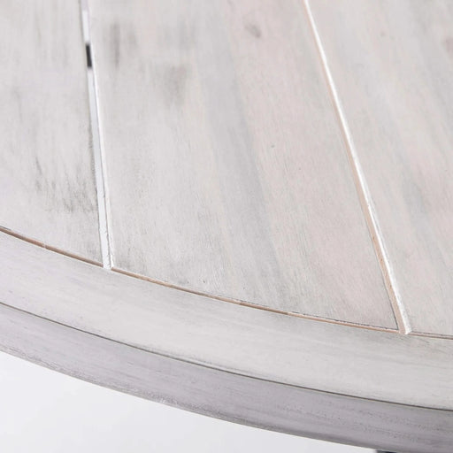 Antique Gray 6-Person Outdoor Wooden Dining Set with Umbrella Hole and Removable Cushions for Patio Default -DTYStore