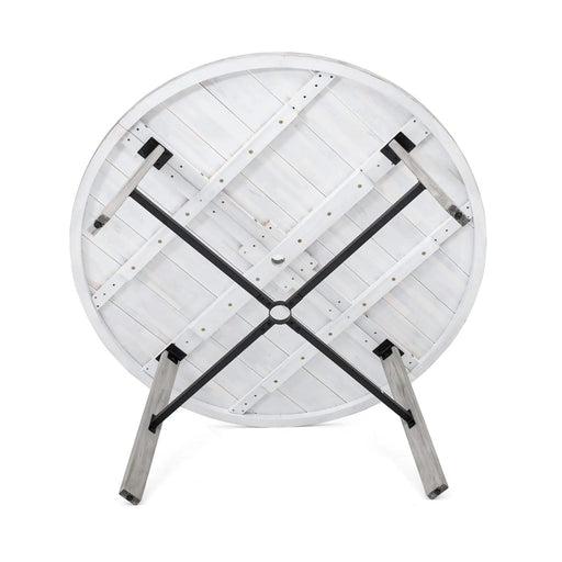 Antique Gray 6-Person Outdoor Wooden Dining Set with Umbrella Hole and Removable Cushions for Patio Default -DTYStore