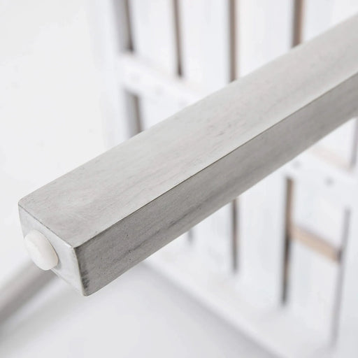 Antique Gray 6-Person Outdoor Wooden Dining Set with Umbrella Hole and Removable Cushions for Patio Default -DTYStore