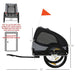 Aosom Dog Bike Trailer, Pet Bike Wagon with Steel Frame, Hitch Coupler, Quick Release Wheels, Reflectors, Flag, Pet Travel Carrier for Medium Dogs, Black - DTY Store