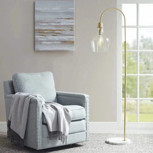 Arched Floor Lamp with Marble Base Default -DTYStore
