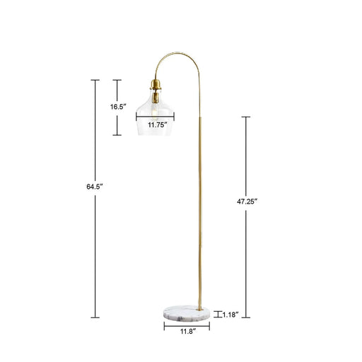 Arched Floor Lamp with Marble Base Default -DTYStore