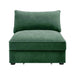 Armless Velvet Sofa – Modern Upholstered Sofa for Living Room and Lounge Seating Green -DTYStore