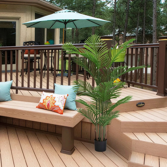 Artificial Areca Palm Plant 160cm Tall Faux Tropical Dypsis Lutescens Tree Green Plastic Indoor Outdoor Décor Default -DTYStore