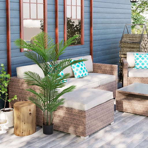 Artificial Areca Palm Plant 160cm Tall Faux Tropical Dypsis Lutescens Tree Green Plastic Indoor Outdoor Décor Default -DTYStore