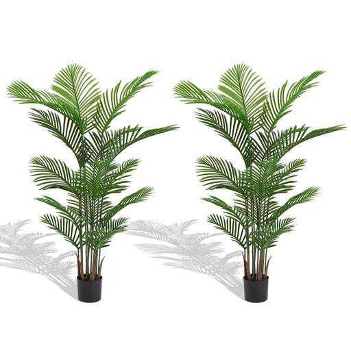 Artificial Areca Palm Plant 160cm Tall Faux Tropical Dypsis Lutescens Tree Green Plastic Indoor Outdoor Décor Default -DTYStore