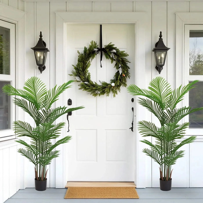 Artificial Areca Palm Plant 160cm Tall Faux Tropical Dypsis Lutescens Tree Green Plastic Indoor Outdoor Décor Default -DTYStore