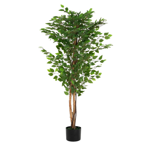 Artificial Ficus Tree With Pot – Realistic Indoor Decorative Faux Plant for Home & Office 63 in. -DTYStore