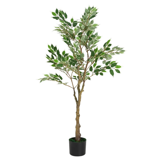 Artificial Ficus Tree With Pot – Realistic Indoor Decorative Faux Plant for Home & Office 51 in. -DTYStore