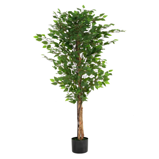 Artificial Ficus Tree With Pot – Realistic Indoor Decorative Faux Plant for Home & Office 63 in. -DTYStore