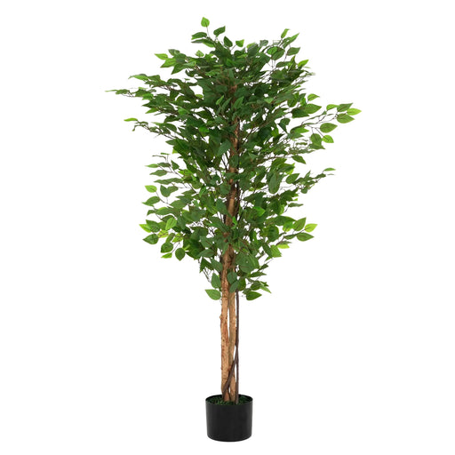 Artificial Ficus Tree With Pot – Realistic Indoor Decorative Faux Plant for Home & Office 63 in. -DTYStore