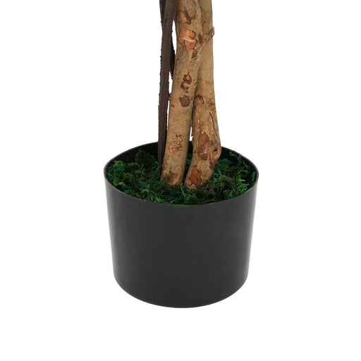 Artificial Ficus Tree With Pot – Realistic Indoor Decorative Faux Plant for Home & Office 63 in. -DTYStore
