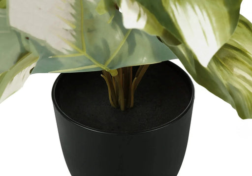 Artificial Plant, 13' Tall, Monstera Calthea, Indoor, Faux, Fake, Table, Greenery, Potted, Set Of 2, Decorative, Green Leaves, Black Pots Default -DTYStore