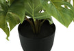 Artificial Plant, 13' Tall, Monstera Calthea, Indoor, Faux, Fake, Table, Greenery, Potted, Set Of 2, Decorative, Green Leaves, Black Pots Default -DTYStore