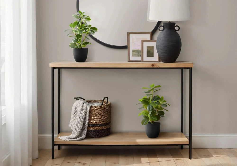 Artificial Plant, 14' Tall, Ficus, Indoor, Faux, Fake, Table, Greenery, Potted, Set Of 2, Decorative, Green Leaves, Black Pots - DTY Store