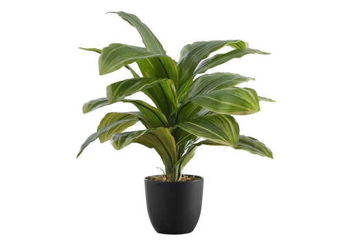 Artificial Plant, 17' Tall, Dracaena, Indoor, Faux, Fake, Table, Greenery, Potted, Real Touch, Decorative, Green Leaves, Black Pot Default -DTYStore