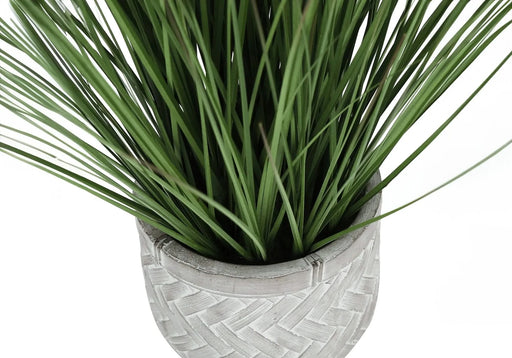 Artificial Plant, 21' Tall, Grass, Indoor, Faux, Fake, Table, Greenery, Potted, Real Touch, Decorative, Green Grass, White Pot Default -DTYStore