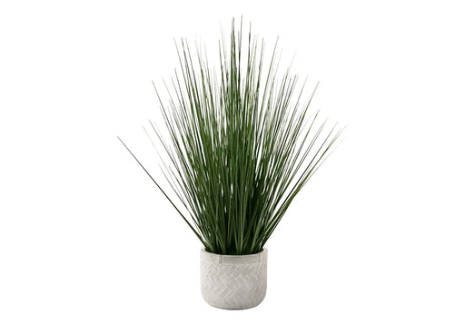 Artificial Plant, 21' Tall, Grass, Indoor, Faux, Fake, Table, Greenery, Potted, Real Touch, Decorative, Green Grass, White Pot Default -DTYStore