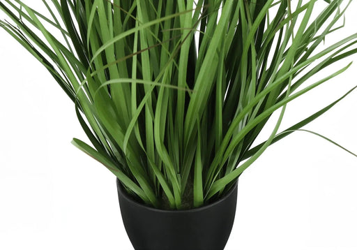 Artificial Plant, 23' Tall, Grass, Indoor, Faux, Fake, Table, Greenery, Potted, Real Touch, Decorative, Green Grass, Black Pot Default -DTYStore