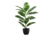 Artificial Plant, 27' Tall, Rubber, Indoor, Faux, Fake, Table, Greenery, Potted, Real Touch, Decorative, Green Leaves, Black Pot Default -DTYStore
