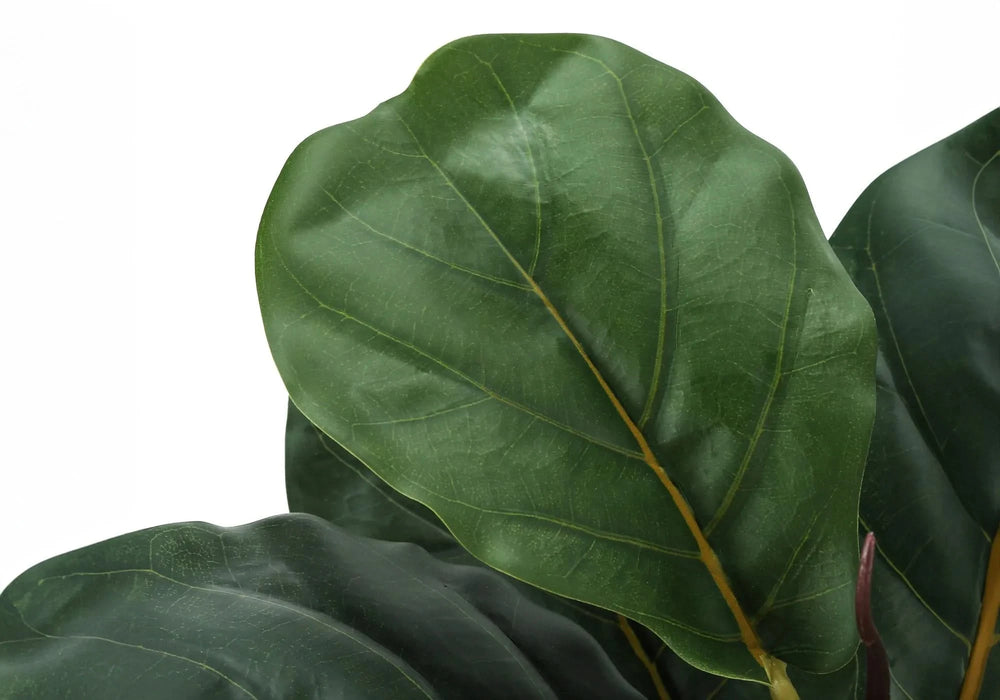 Artificial Plant, 28' Tall, Fiddle Tree, Indoor, Faux, Fake, Floor, Greenery, Potted, Real Touch, Decorative, Green Leaves, Beige Woven Basket Default -DTYStore