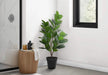Artificial Plant, 28' Tall, Garcinia Tree, Indoor, Faux, Fake, Floor, Greenery, Potted, Real Touch, Decorative, Green Leaves, Black Pot Default -DTYStore