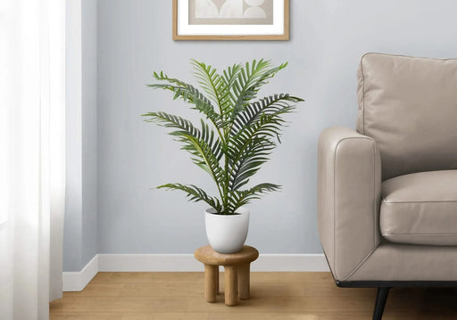 Artificial Plant, 28' Tall, Palm Tree, Indoor, Faux, Fake, Floor, Greenery, Potted, Real Touch, Decorative, Green Leaves, White Pot Default -DTYStore