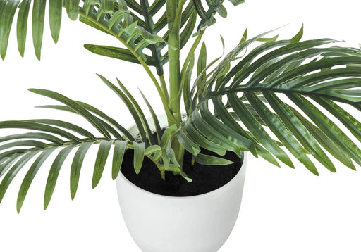 Artificial Plant, 28' Tall, Palm Tree, Indoor, Faux, Fake, Floor, Greenery, Potted, Real Touch, Decorative, Green Leaves, White Pot Default -DTYStore
