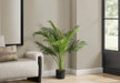 Artificial Plant, 34' Tall, Palm Tree, Indoor, Faux, Fake, Floor, Greenery, Potted, Real Touch, Decorative, Green Leaves, Black Pot Default -DTYStore