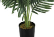 Artificial Plant, 34' Tall, Palm Tree, Indoor, Faux, Fake, Floor, Greenery, Potted, Real Touch, Decorative, Green Leaves, Black Pot Default -DTYStore