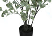 Artificial Plant, 35' Tall, Eucalyptus Tree, Indoor, Faux, Fake, Floor, Greenery, Potted, Decorative, Green Leaves, Black Pot Default -DTYStore