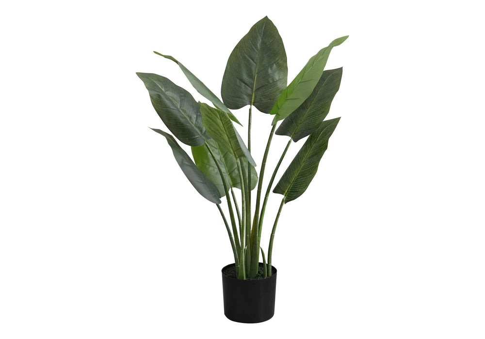 Artificial Plant, 37' Tall, Aureum Tree, Indoor, Faux, Fake, Floor, Greenery, Potted, Real Touch, Decorative, Green Leaves, Black Pot Default -DTYStore