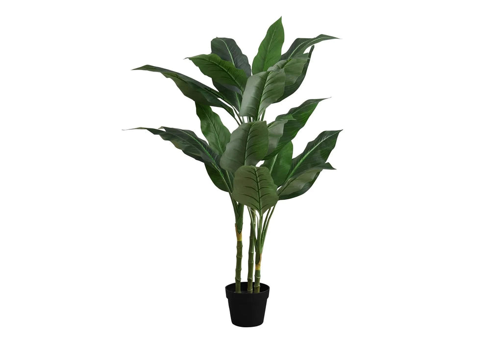 Artificial Plant, 42' Tall, Evergreen Tree, Indoor, Faux, Fake, Floor, Greenery, Potted, Decorative, Green Leaves, Black Pot Default -DTYStore