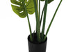 Artificial Plant, 45' Tall, Monstera Tree, Indoor, Faux, Fake, Floor, Greenery, Potted, Real Touch, Decorative, Green Leaves, Black Pot Default -DTYStore
