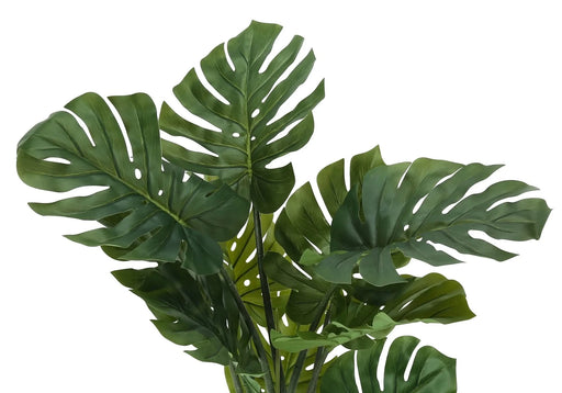 Artificial Plant, 45' Tall, Monstera Tree, Indoor, Faux, Fake, Floor, Greenery, Potted, Real Touch, Decorative, Green Leaves, Black Pot Default -DTYStore