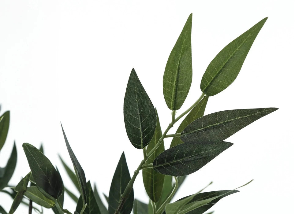 Artificial Plant, 47' Tall, Acacia Tree, Indoor, Faux, Fake, Floor, Greenery, Potted, Silk, Decorative, Green Leaves, Black Pot Default -DTYStore