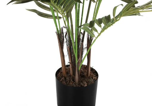 Artificial Plant, 47' Tall, Areca Palm Tree, Indoor, Faux, Fake, Floor, Greenery, Potted, Real Touch, Decorative, Green Leaves, Black Pot Default -DTYStore