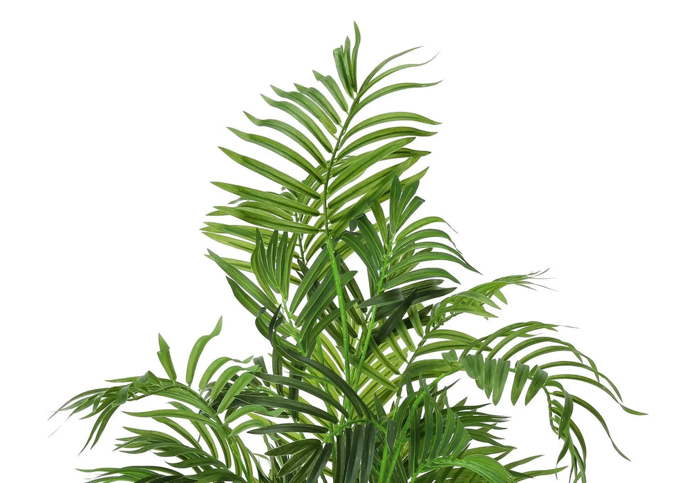Artificial Plant, 47' Tall, Areca Palm Tree, Indoor, Faux, Fake, Floor, Greenery, Potted, Real Touch, Decorative, Green Leaves, Black Pot Default -DTYStore