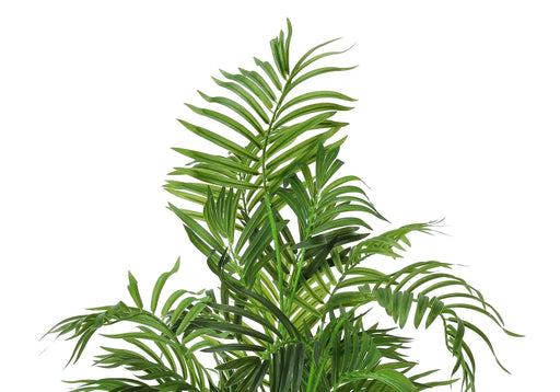 Artificial Plant, 47' Tall, Areca Palm Tree, Indoor, Faux, Fake, Floor, Greenery, Potted, Real Touch, Decorative, Green Leaves, Black Pot Default -DTYStore